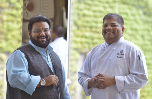 Osama Jalali with Chef Ravitej Nath.