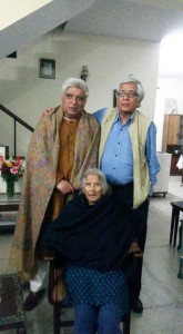 Javed and Salman Akhtar with their aunt Hamida Salim. Photo Courtesy Dr Subbul Warsi