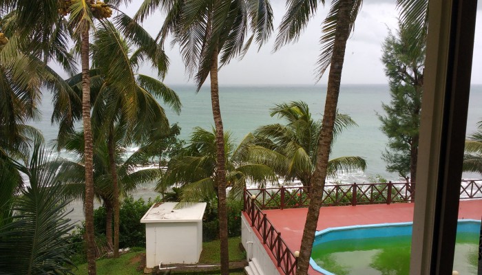 A view of the Bay of Bengal from our room.
